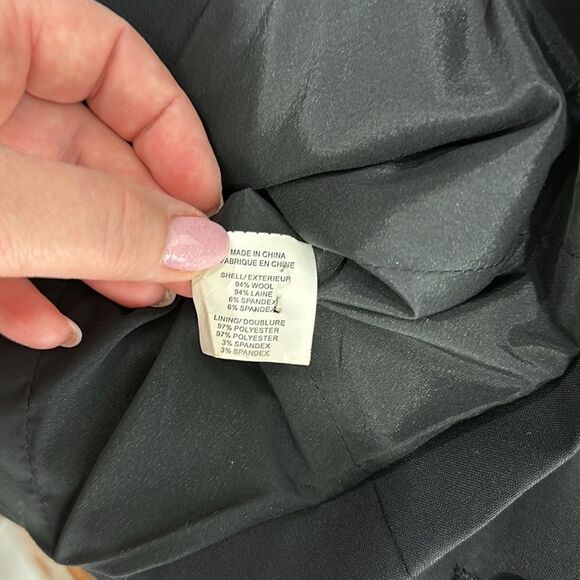 Theory Gabe B Black Wool Blend Slim Fit Single Button Closure Blazer Size 2 - Picture 6 of 11